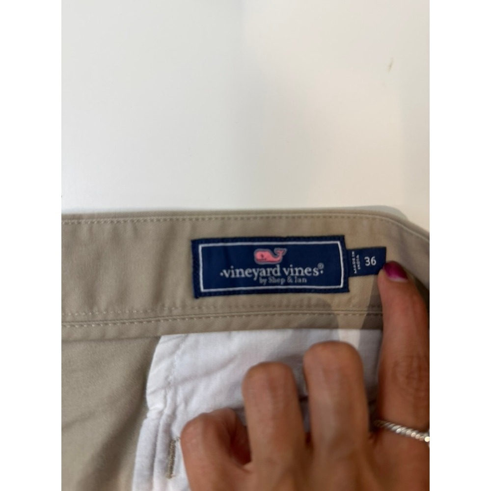 Vineyard Vines Mens Classic Flat Front Khaki Short 7 inch Seam Cotton/Spandex 36 - Picture 7 of 8